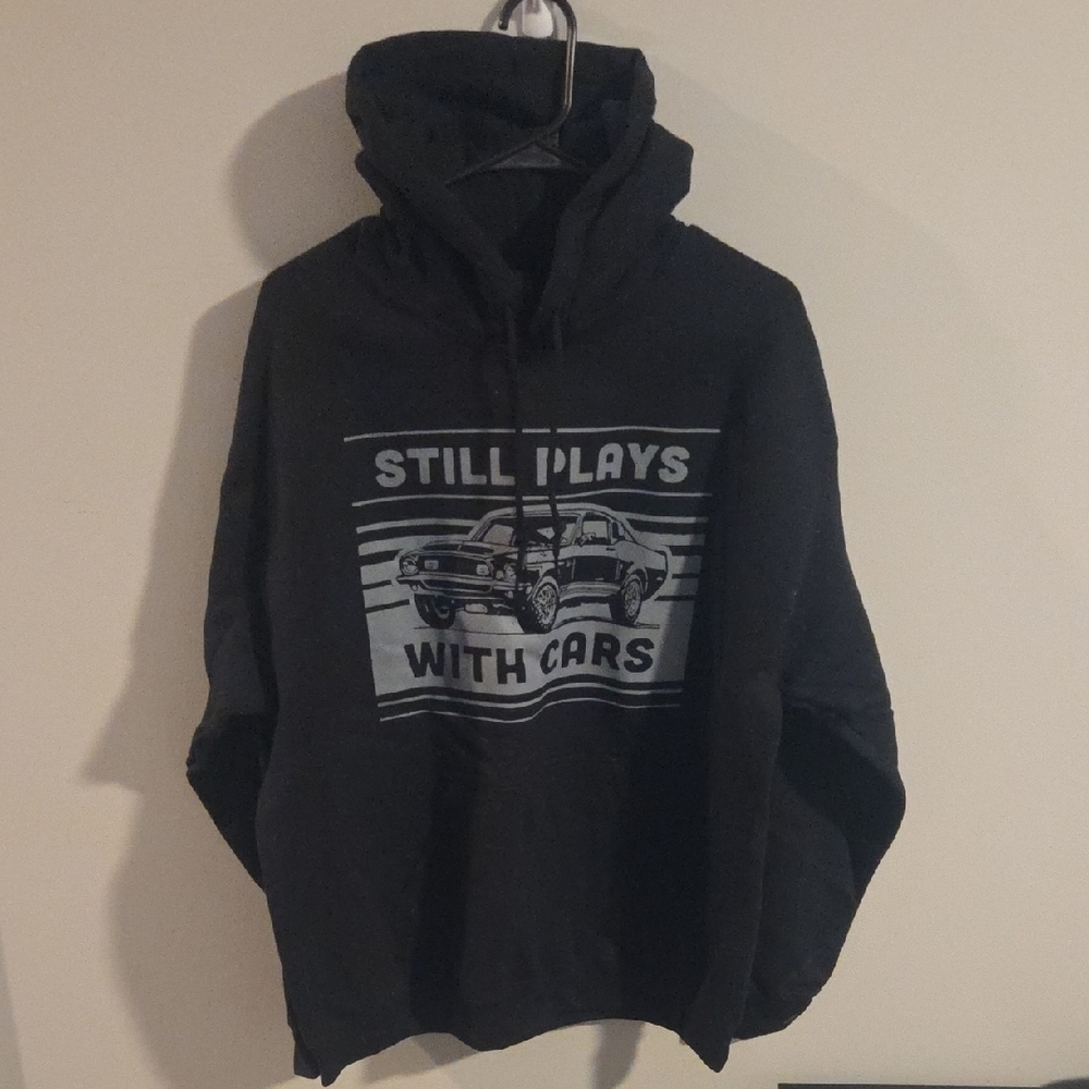 Gildan Black Heavy Blend Mustang Hoodie